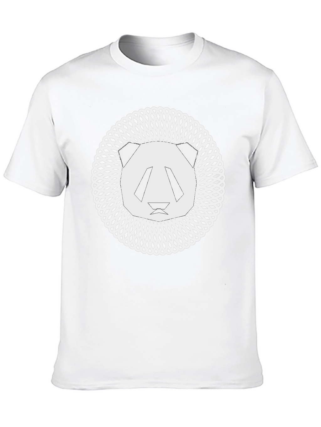 Geometric Panda Graphic Tee - Black
