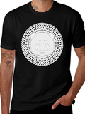 Geometric Panda Graphic Tee - Black