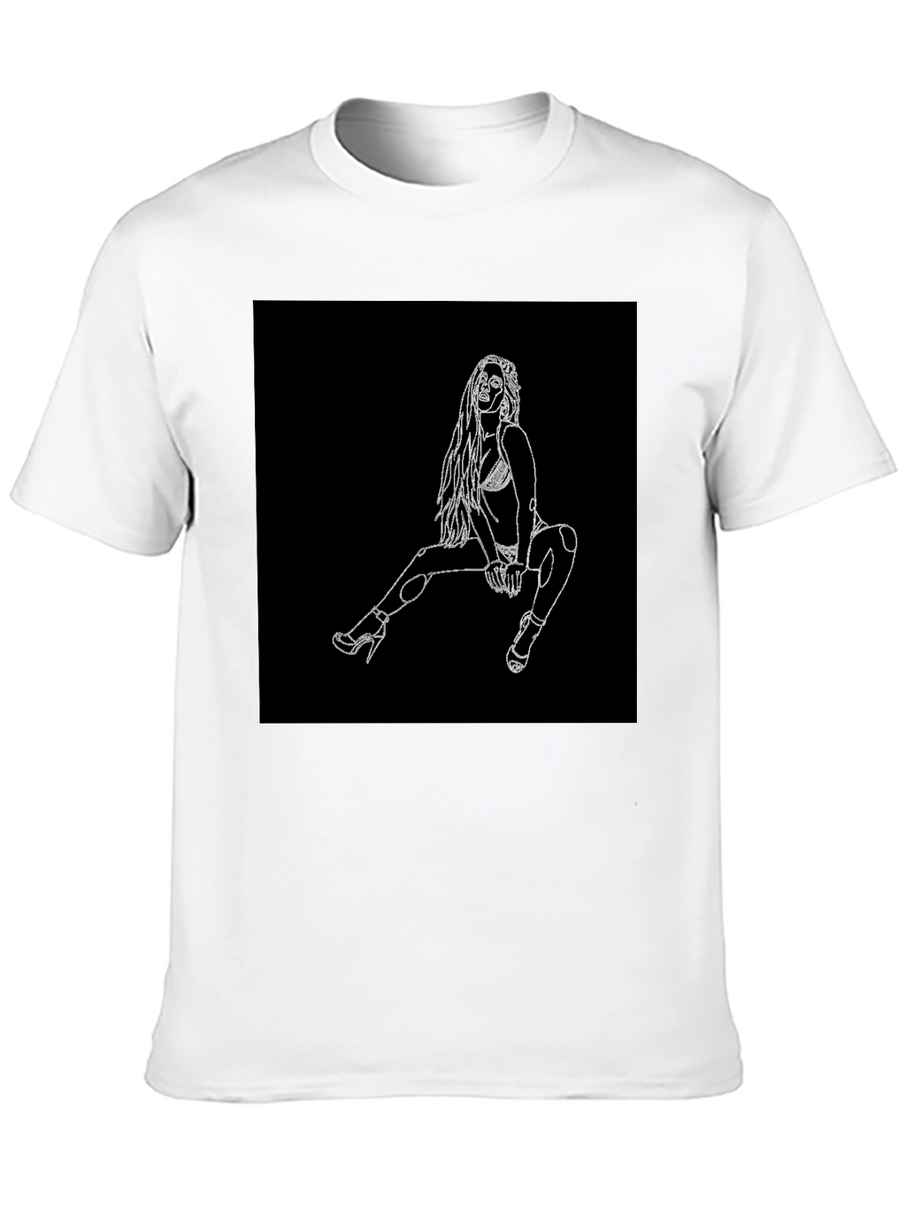Black T-Shirt with Graphic Design