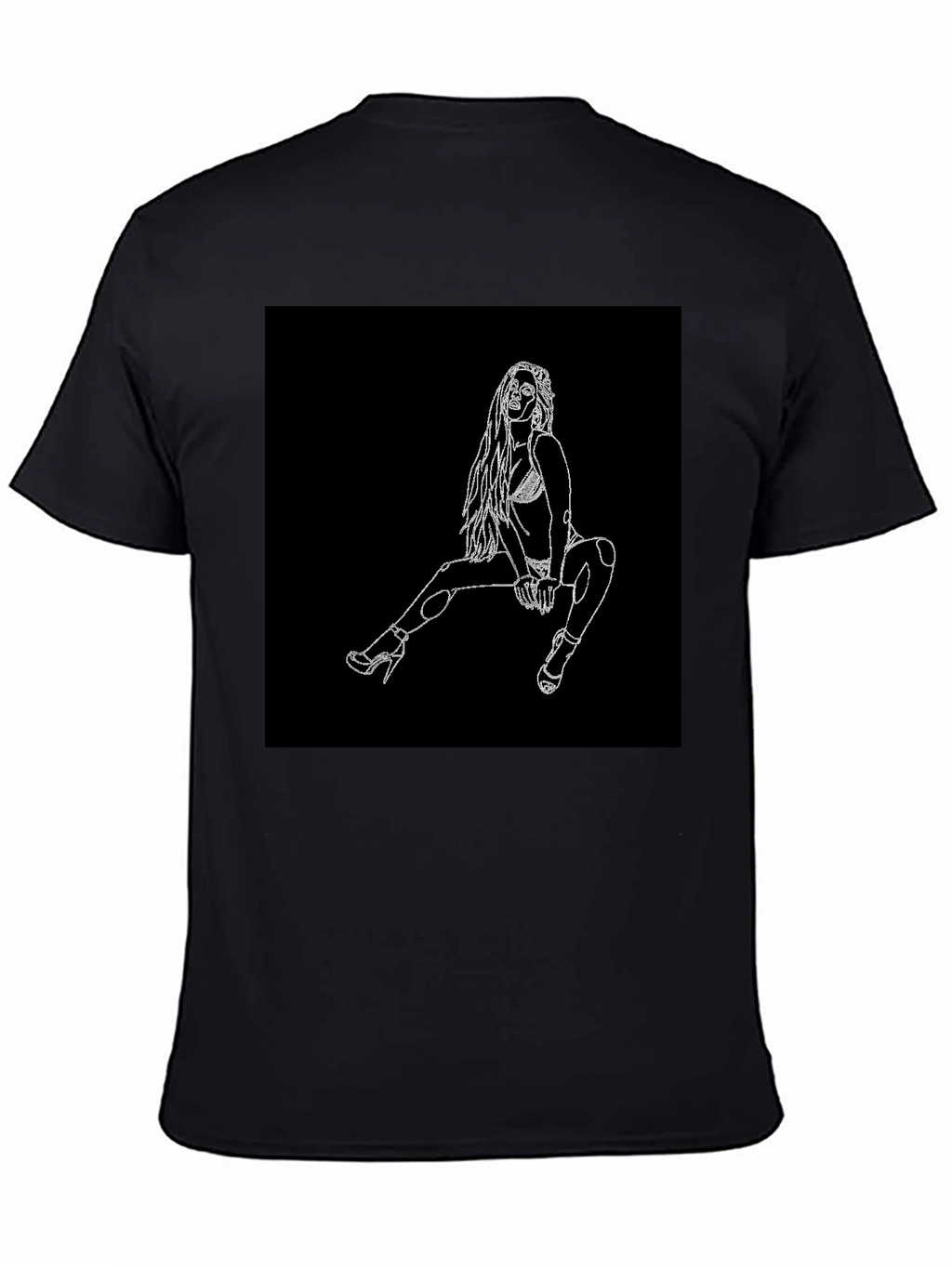 Black T-Shirt with Graphic Design