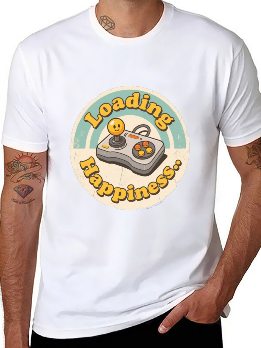 Loading Happiness Retro Gaming T-Shirt