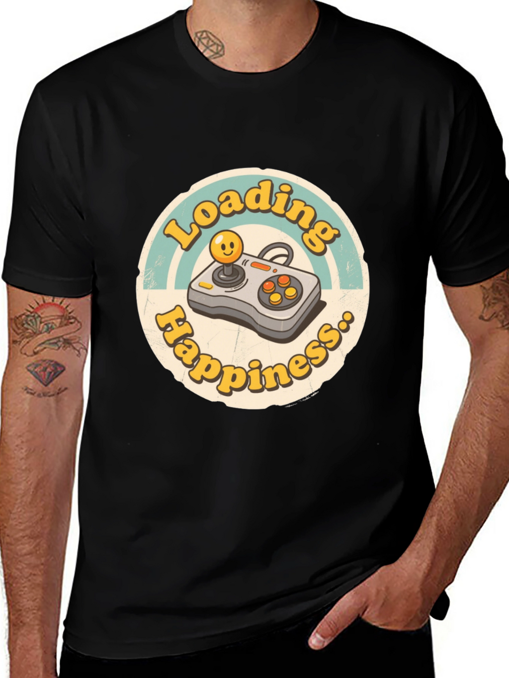 Loading Happiness Retro Gaming T-Shirt