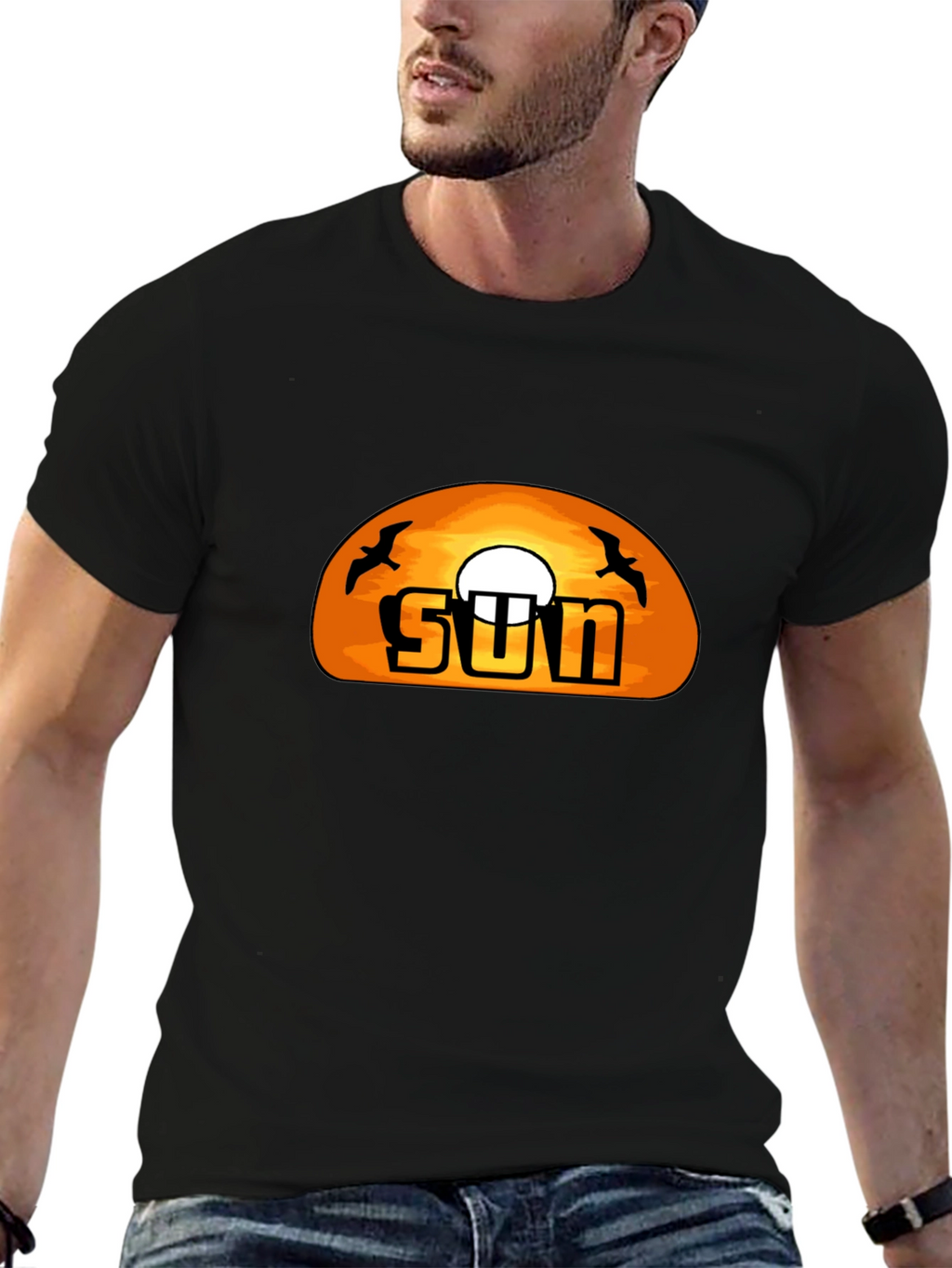 Sunset Graphic T-Shirt -  Cool Black Tee