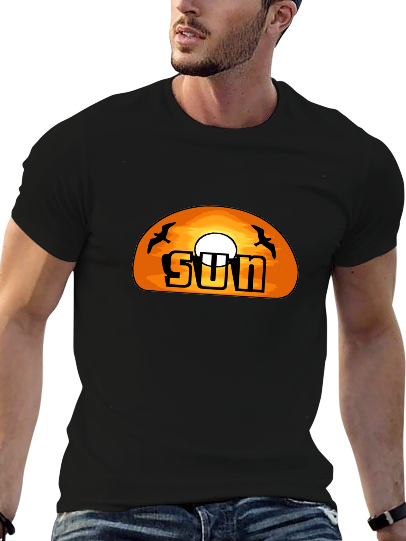 Sunset Graphic T-Shirt -  Cool Black Tee