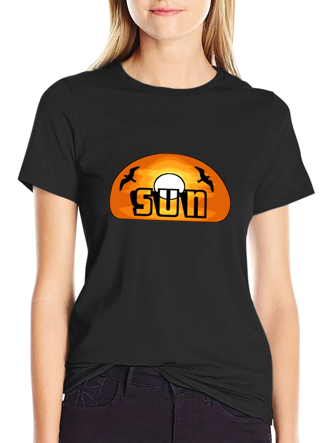 Sunset Graphic T-Shirt -  Cool Black Tee