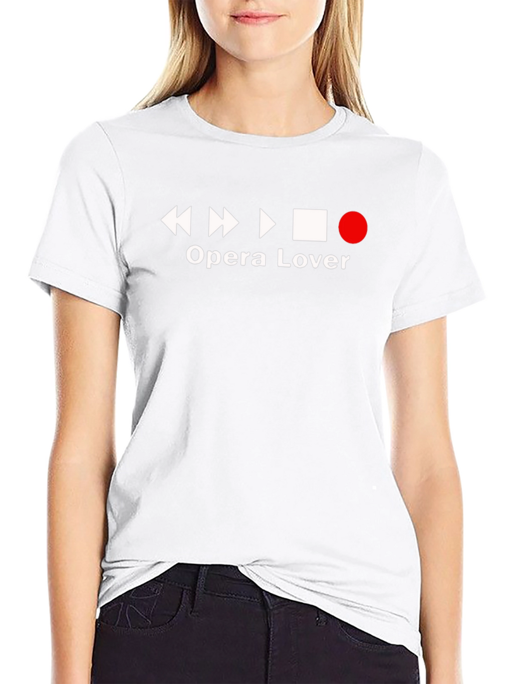 Opera Lover Graphic T-Shirt - Black Casual Tee