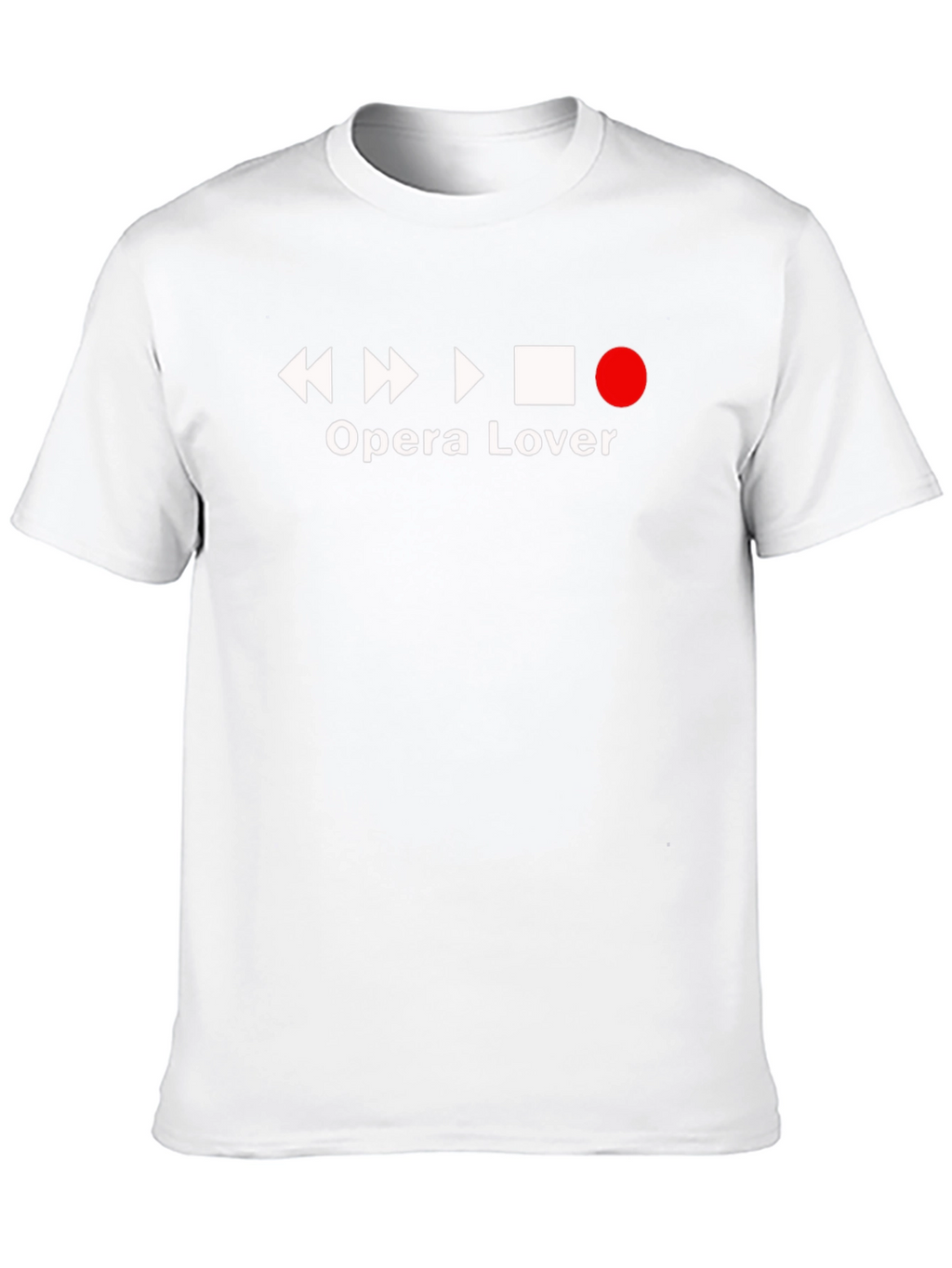 Opera Lover Graphic T-Shirt - Black Casual Tee