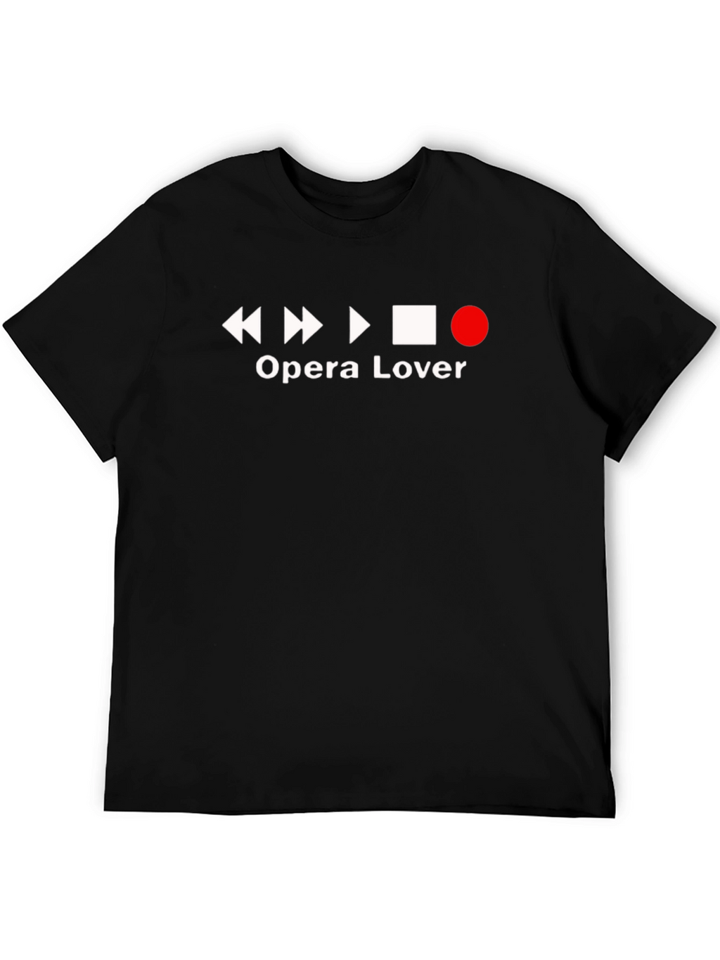 Opera Lover Graphic T-Shirt - Black Casual Tee