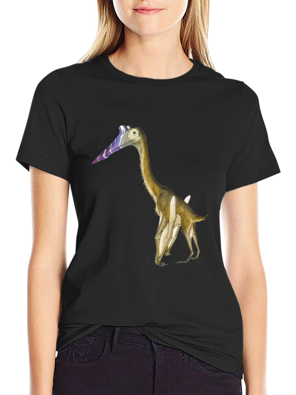 Dinosaur Graphic Tee - Quirky Black T-Shirt