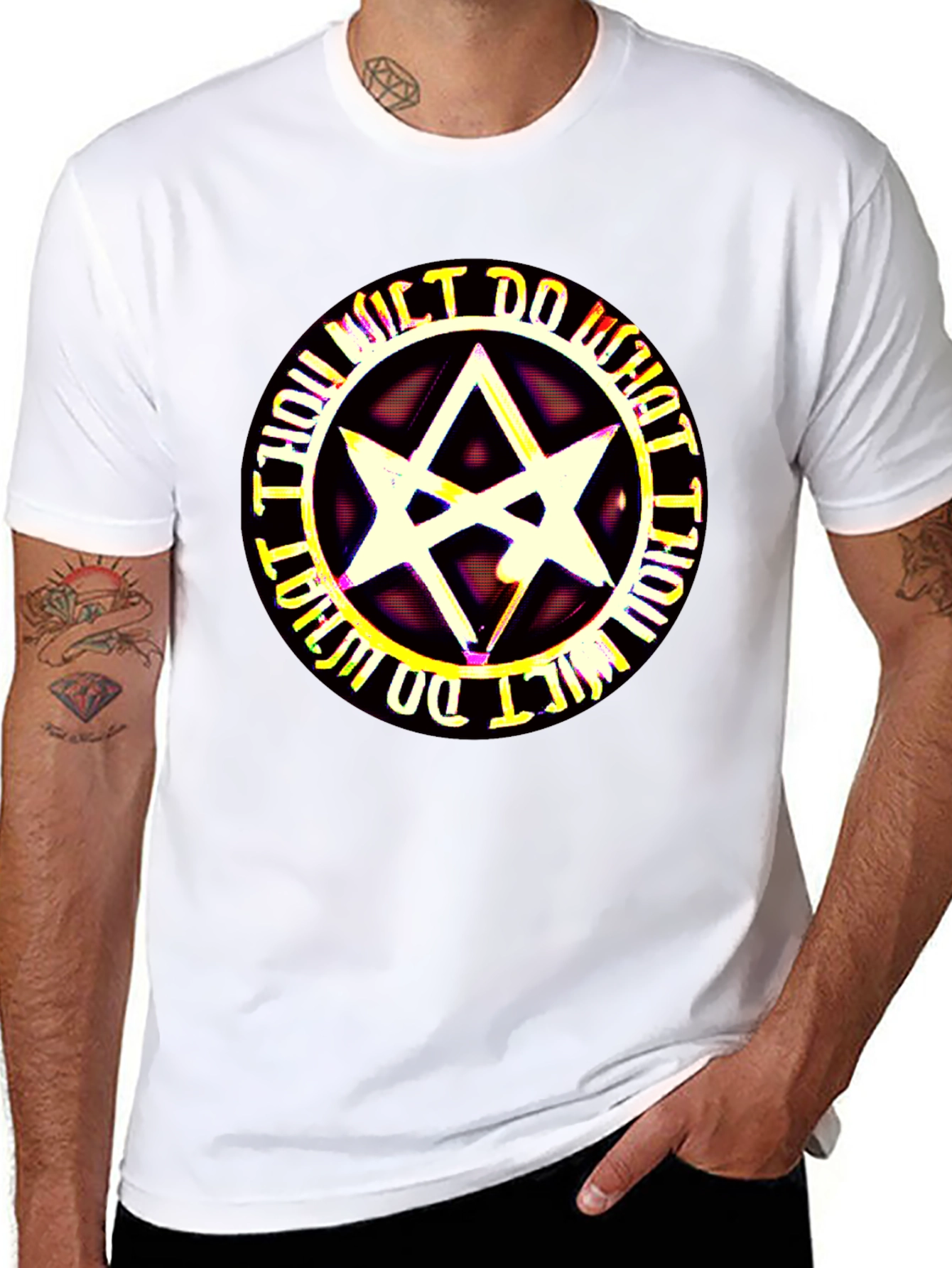 Occult Star Symbol T-Shirt - Modern Gothic Design