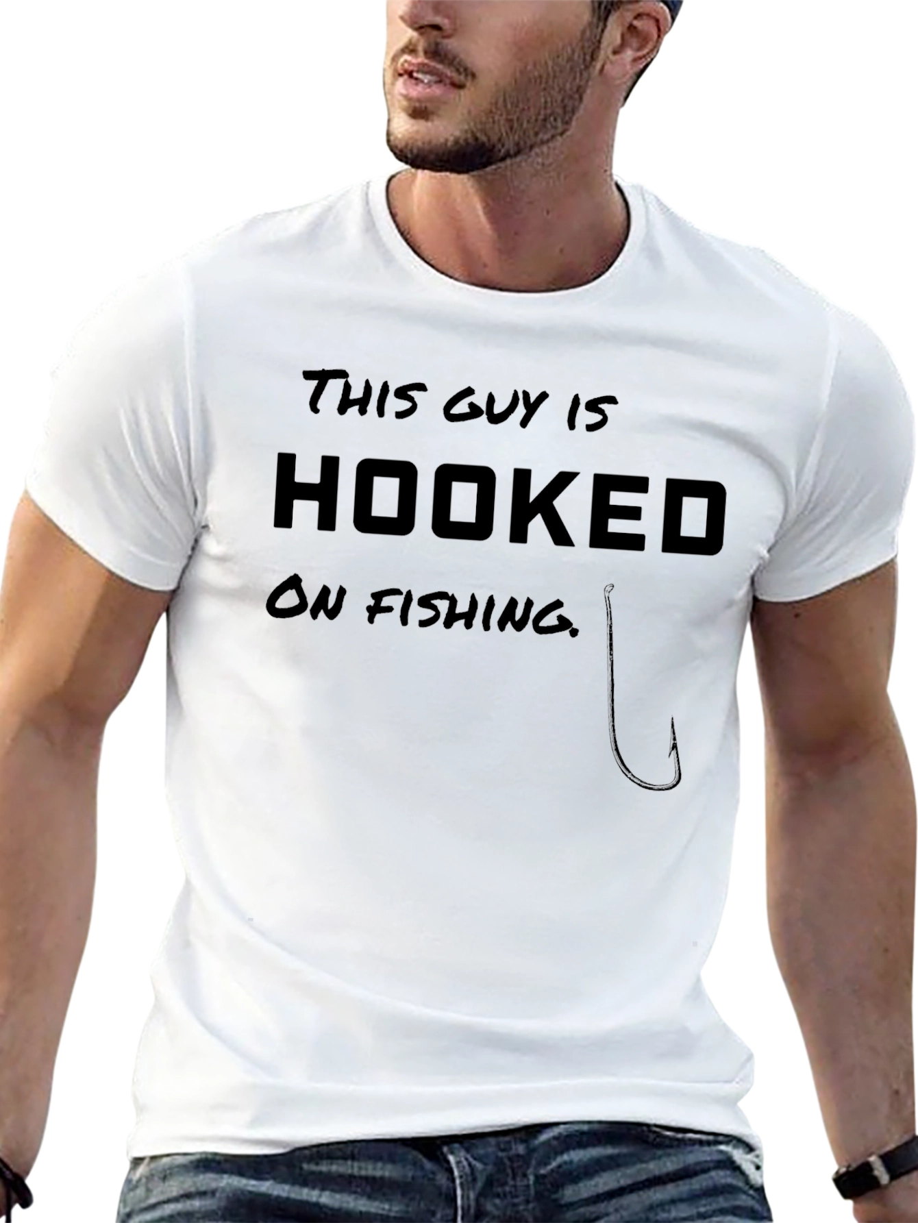 Hooked On Fishing Graphic T-Shirt