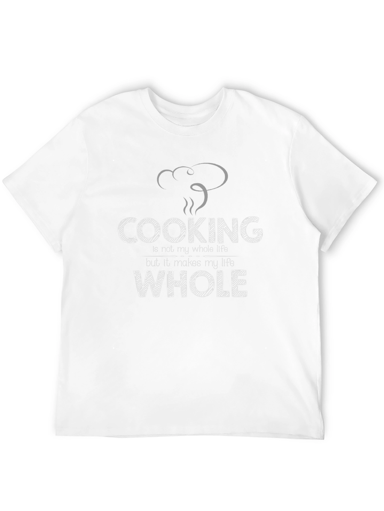 Cooking Makes My Life Whole Black T-Shirt