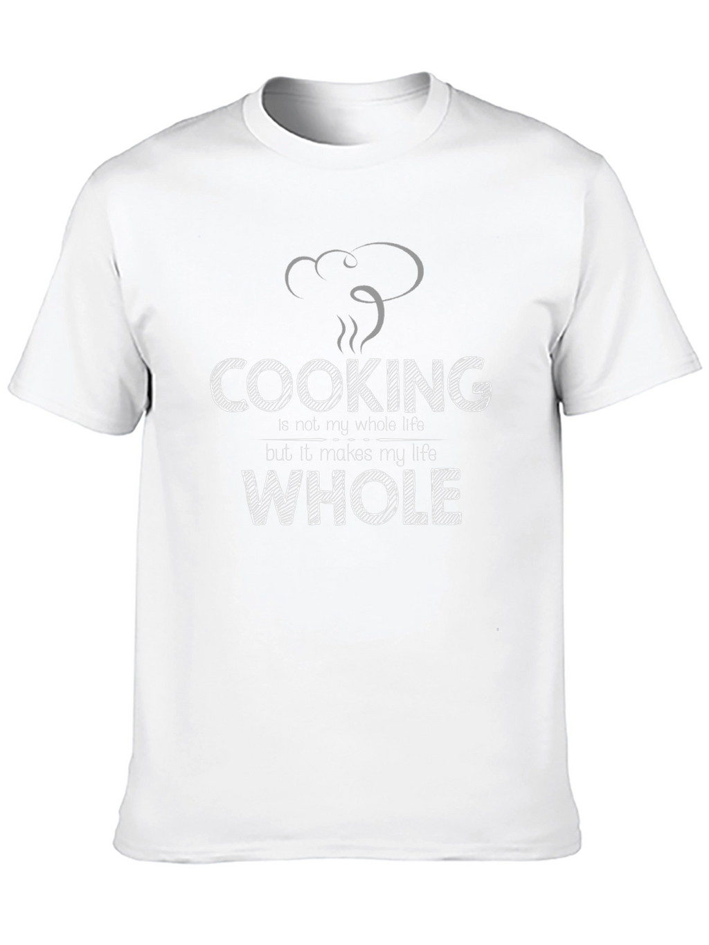 Cooking Makes My Life Whole Black T-Shirt
