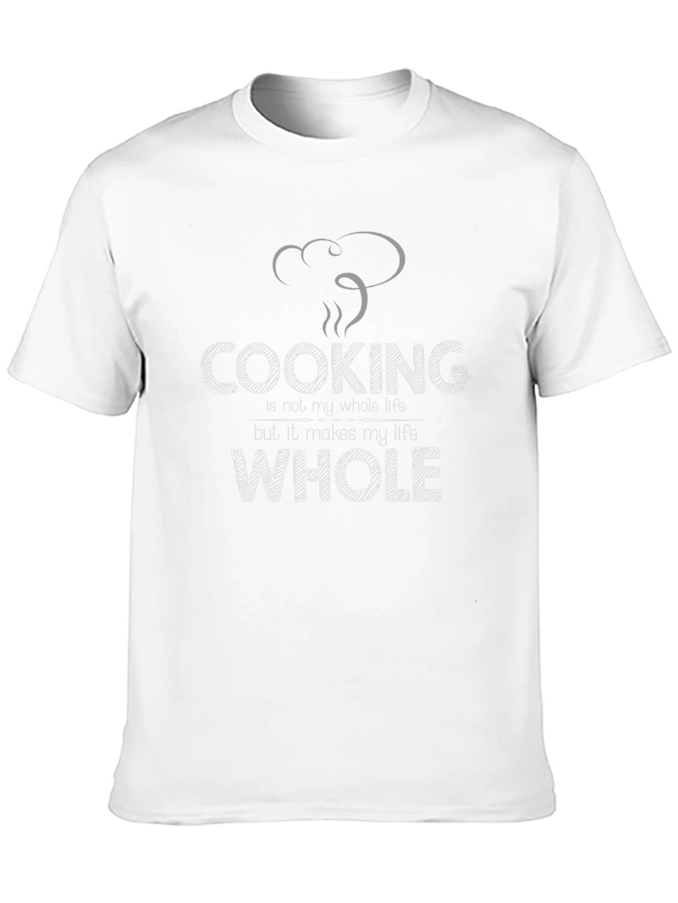 Cooking Makes My Life Whole Black T-Shirt