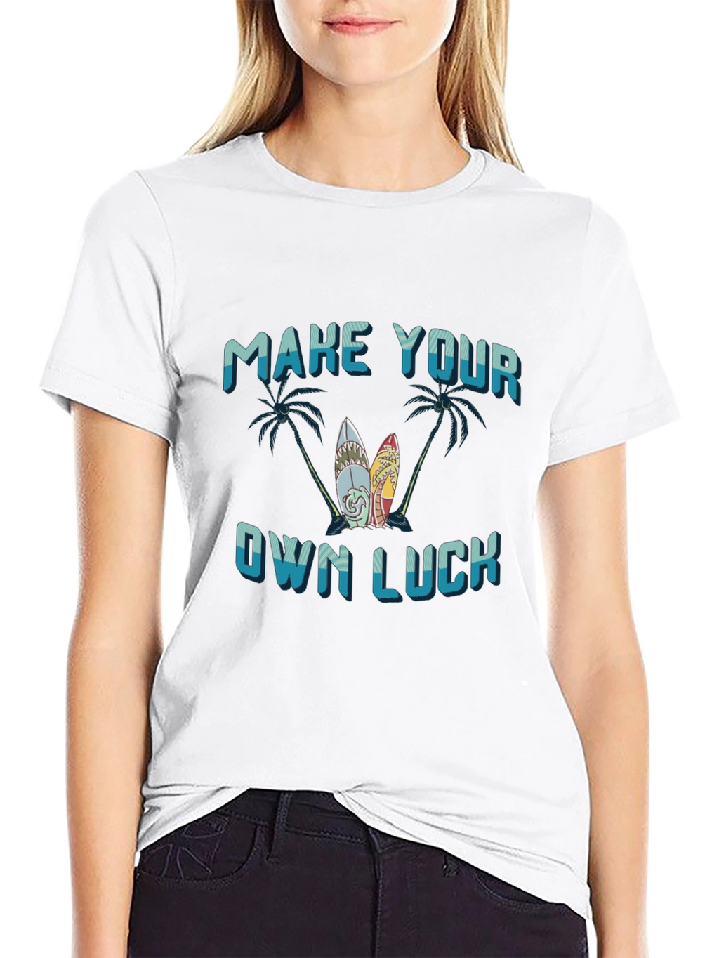 Make Your Own Luck Surfboard Graphic Tee