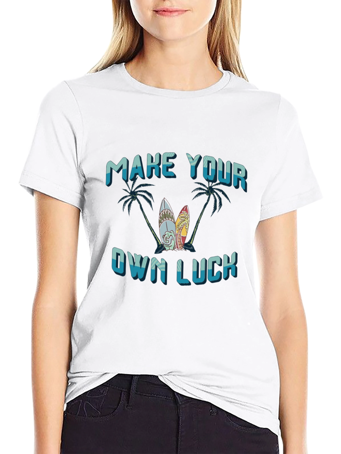 Make Your Own Luck Surfboard Graphic Tee
