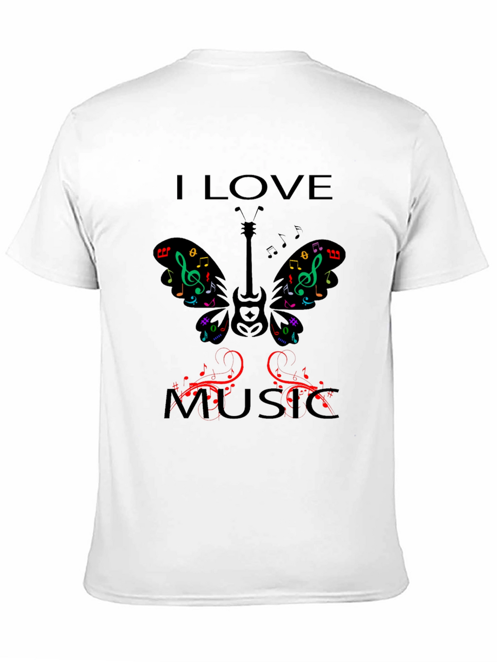 I Love Music Graphic Print T-Shirt