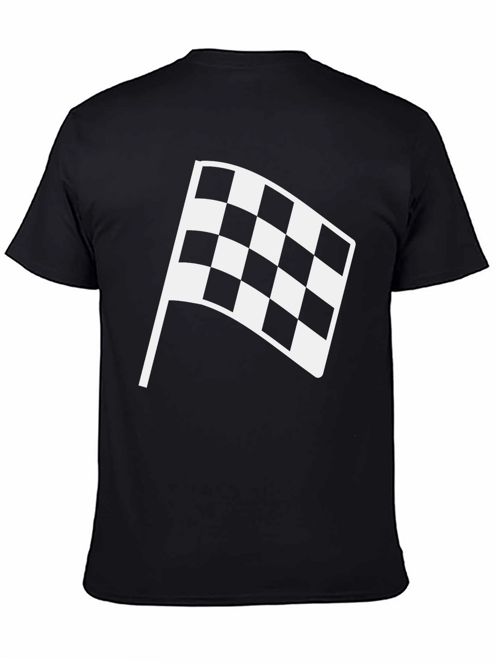 Checkered Flag Graphic Tee - Black
