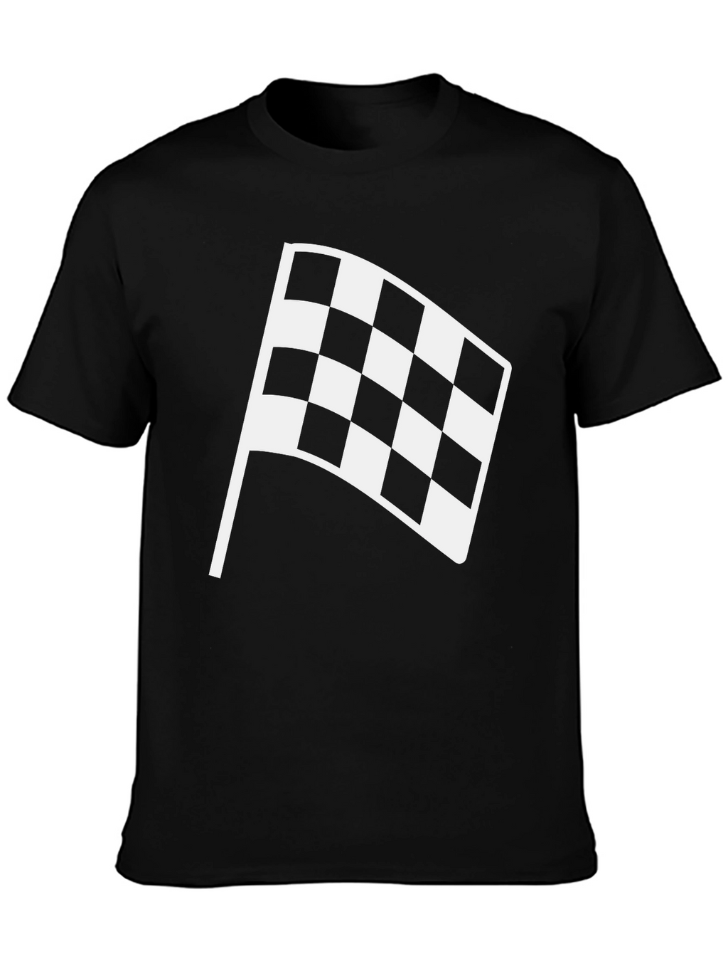 Checkered Flag Graphic Tee - Black