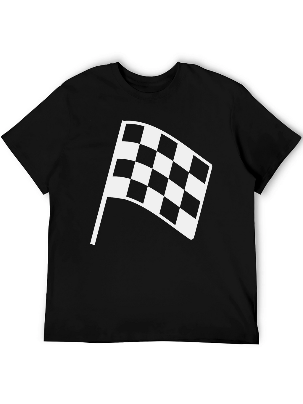 Checkered Flag Graphic Tee - Black