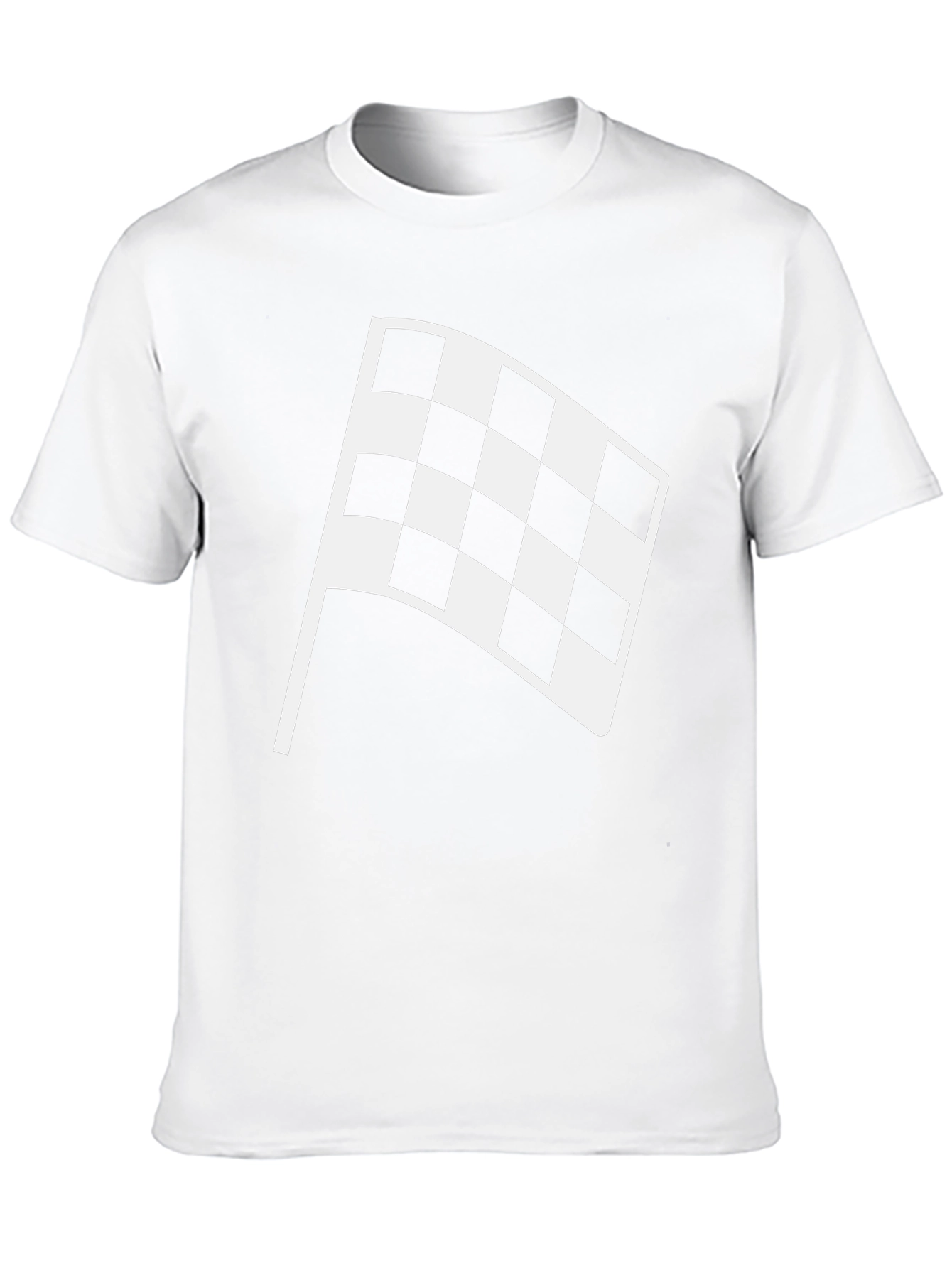 Checkered Flag Graphic Tee - Black