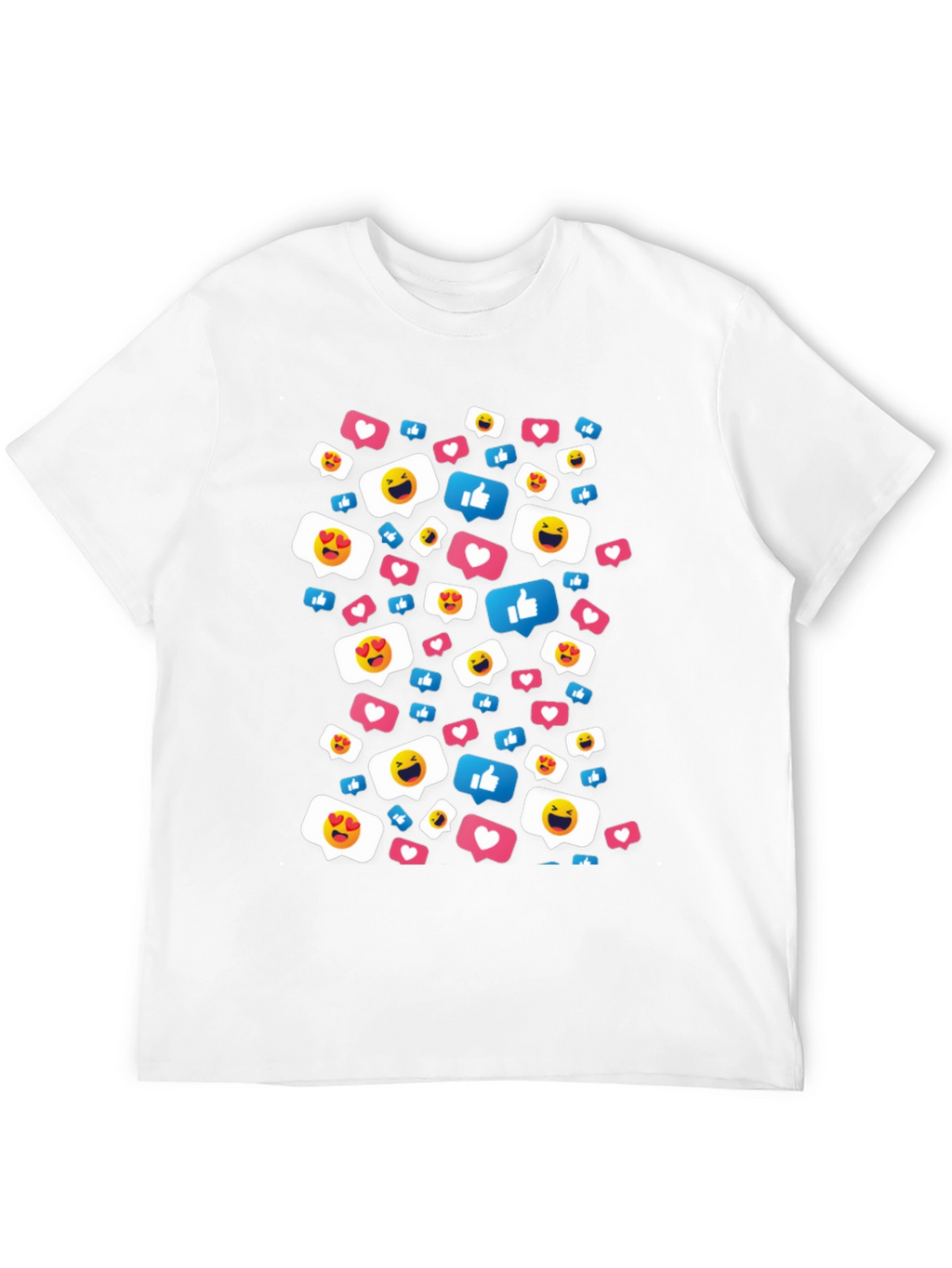 Social Media Emoji T-Shirt - Black Cotton Tee