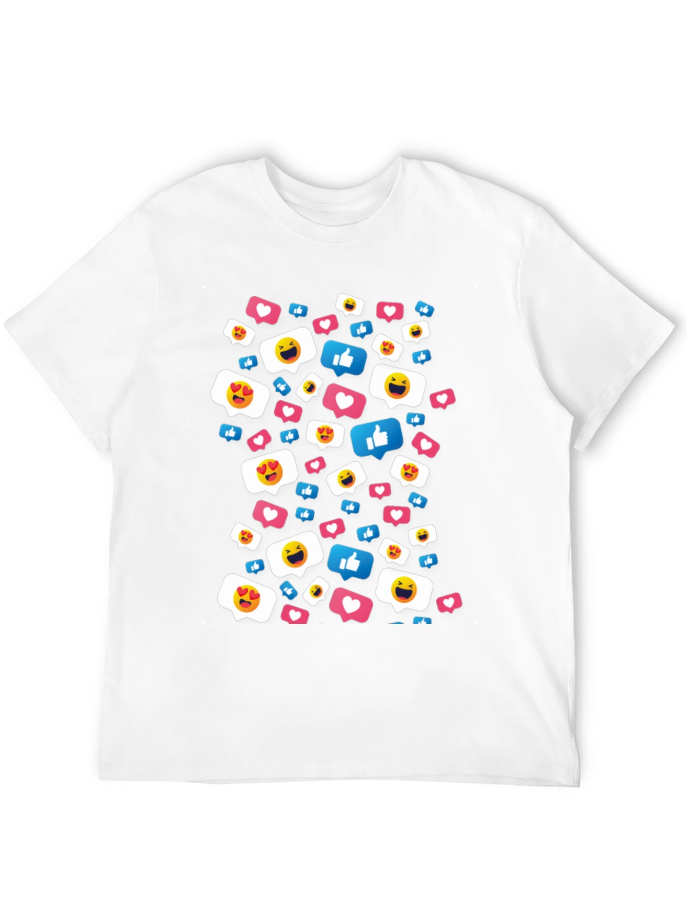 Social Media Emoji T-Shirt - Black Cotton Tee