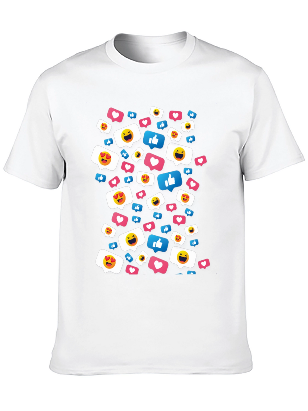 Social Media Emoji T-Shirt - Black Cotton Tee
