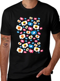 Social Media Emoji T-Shirt - Black Cotton Tee