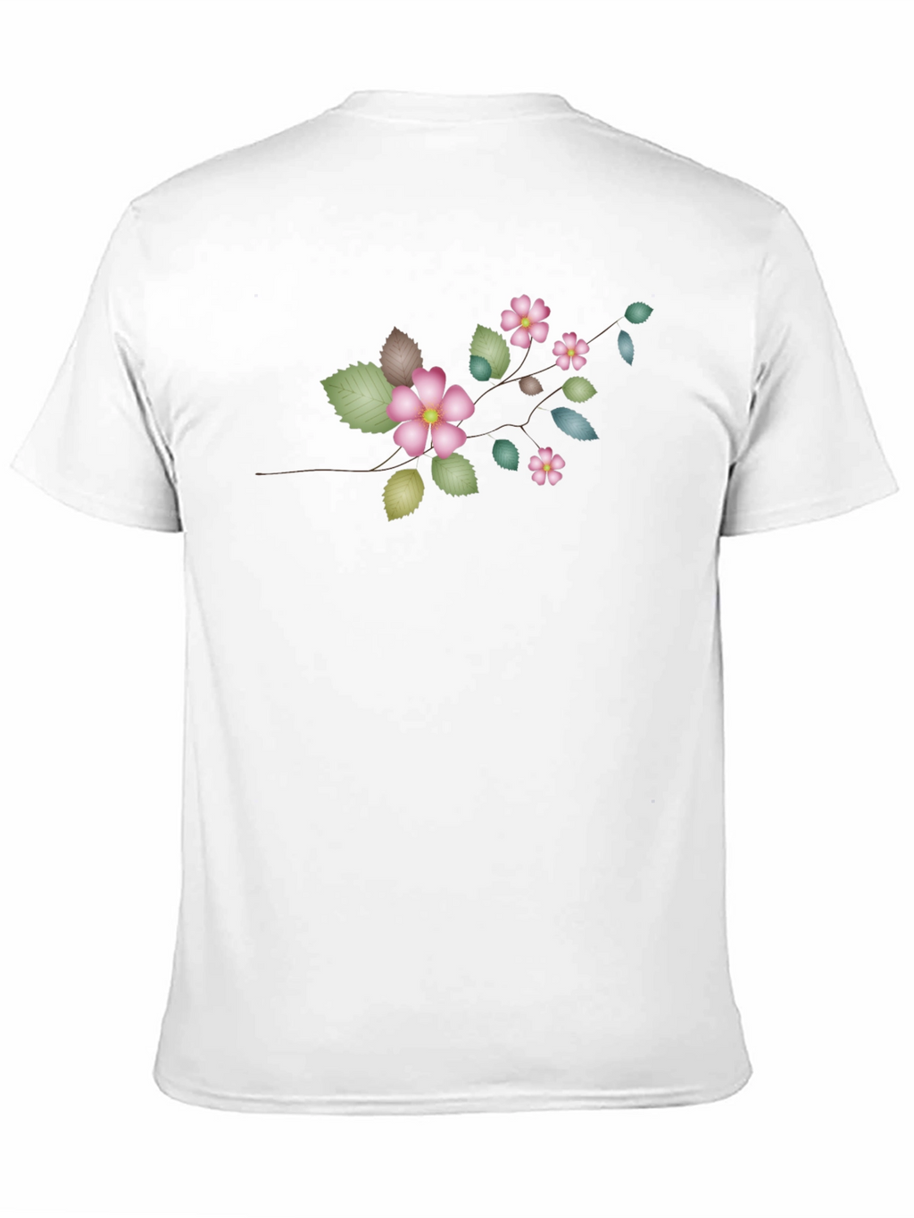 Floral Branch Black T-Shirt