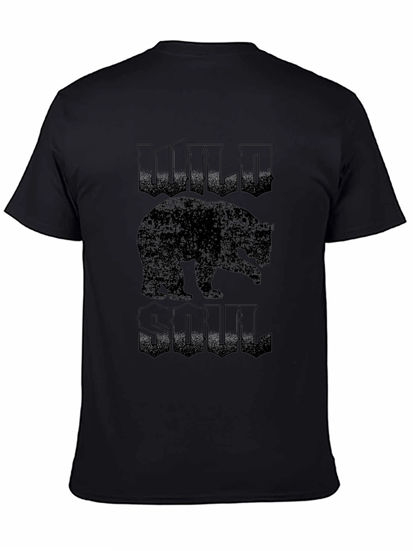 Wild Soul Bear Graphic Tee - Black