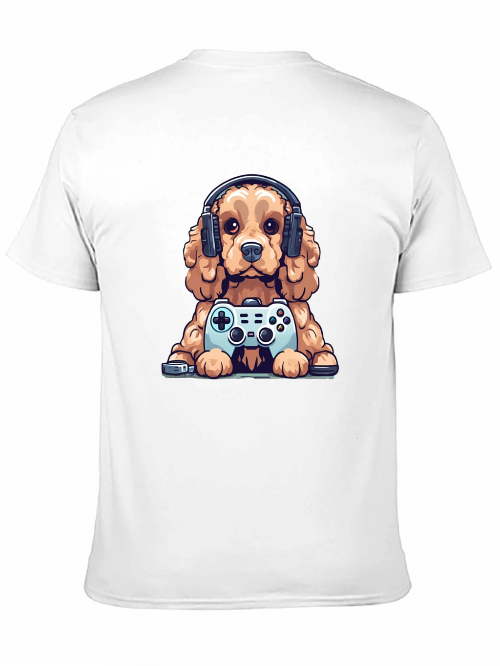 Gamer Dog T-Shirt - Cute Puppy with Controller