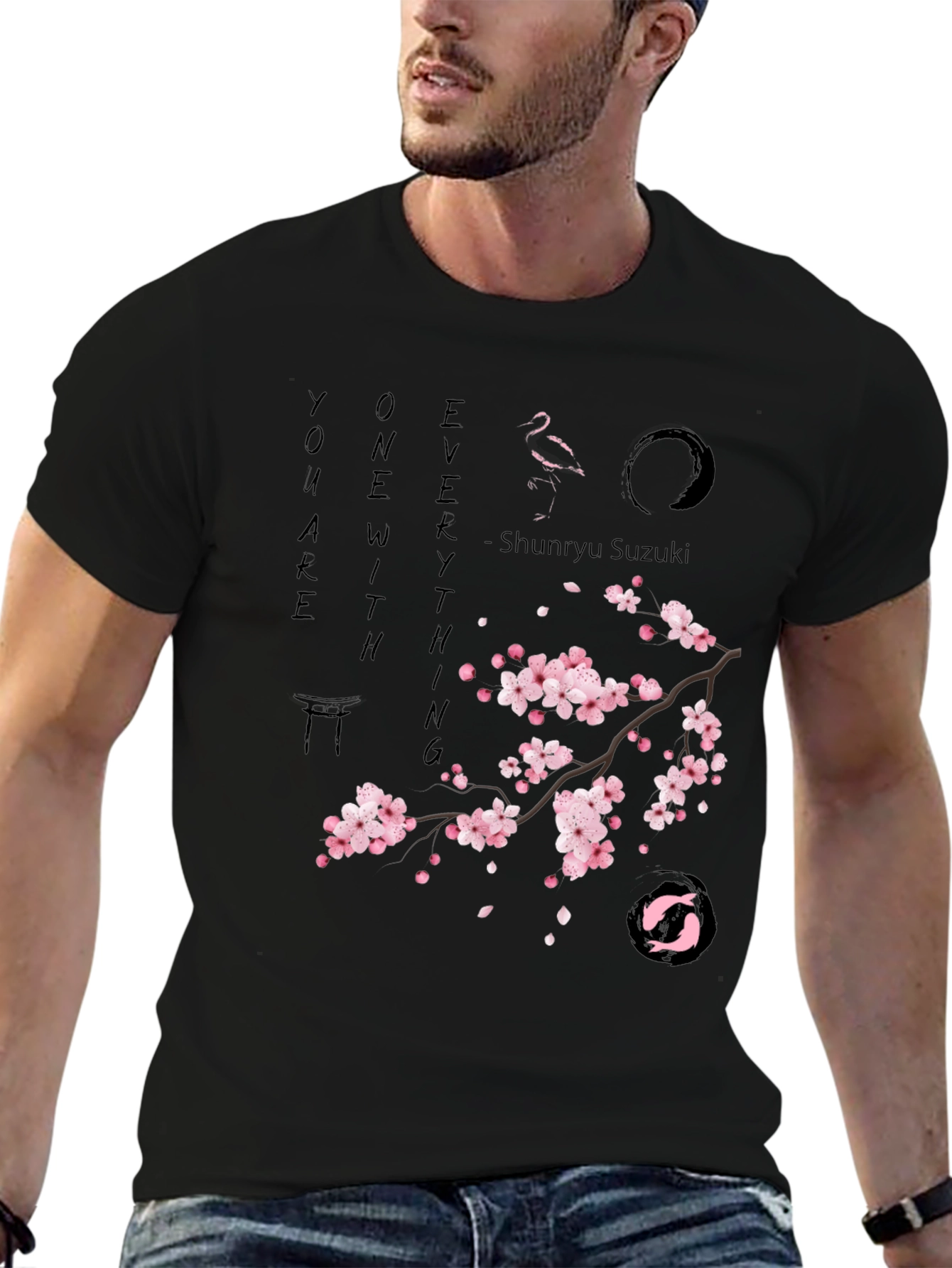 Zen Cherry Blossom Graphic T-Shirt - Unisex