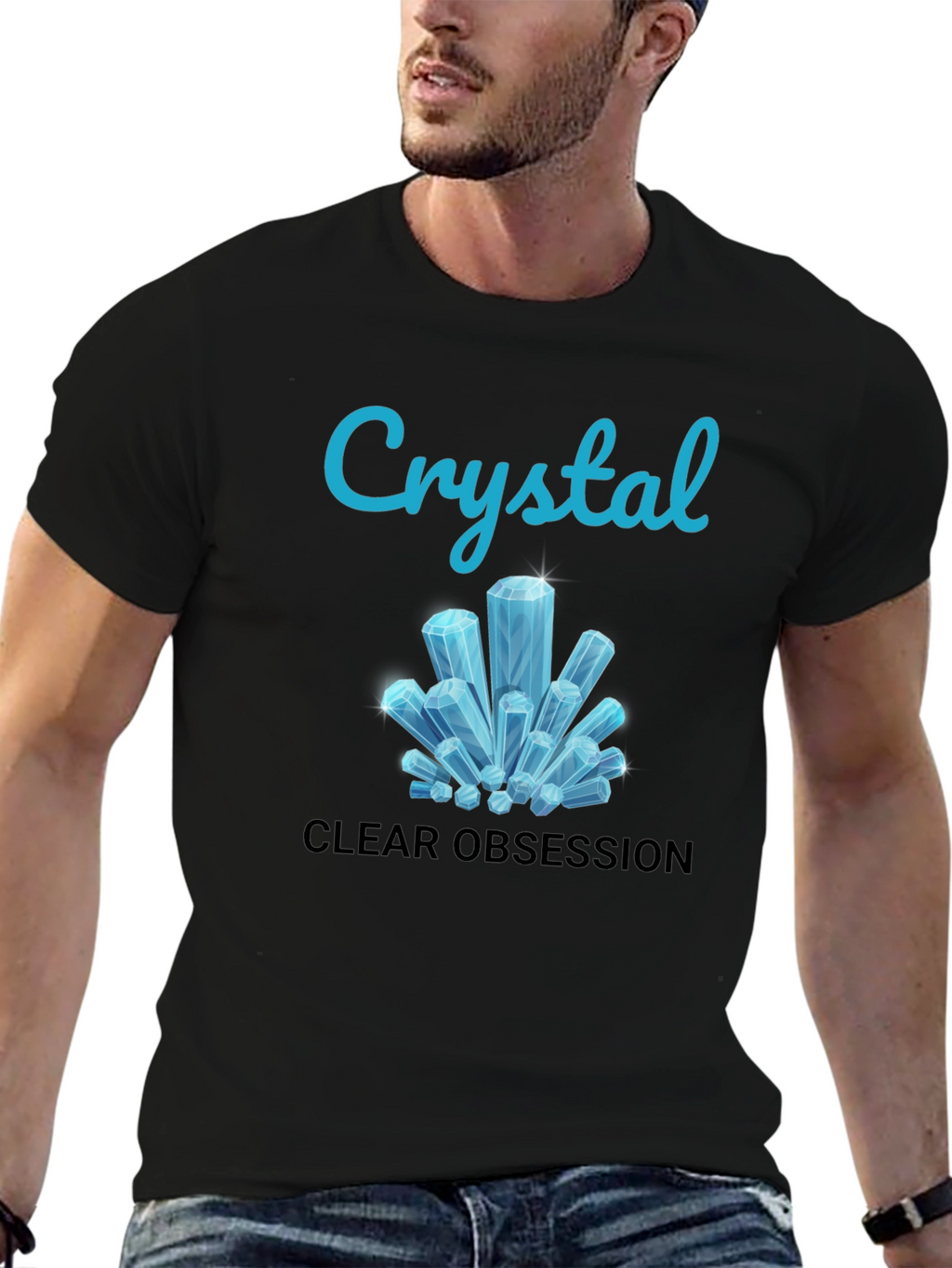 Crystal Clear Obsession Tee - Trendy Graphic Design
