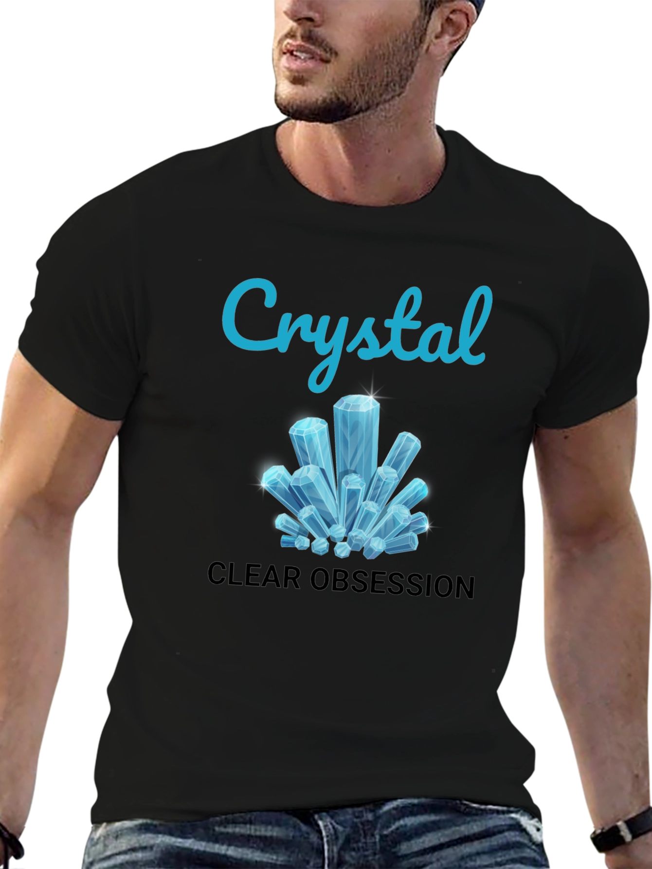Crystal Clear Obsession Tee - Trendy Graphic Design