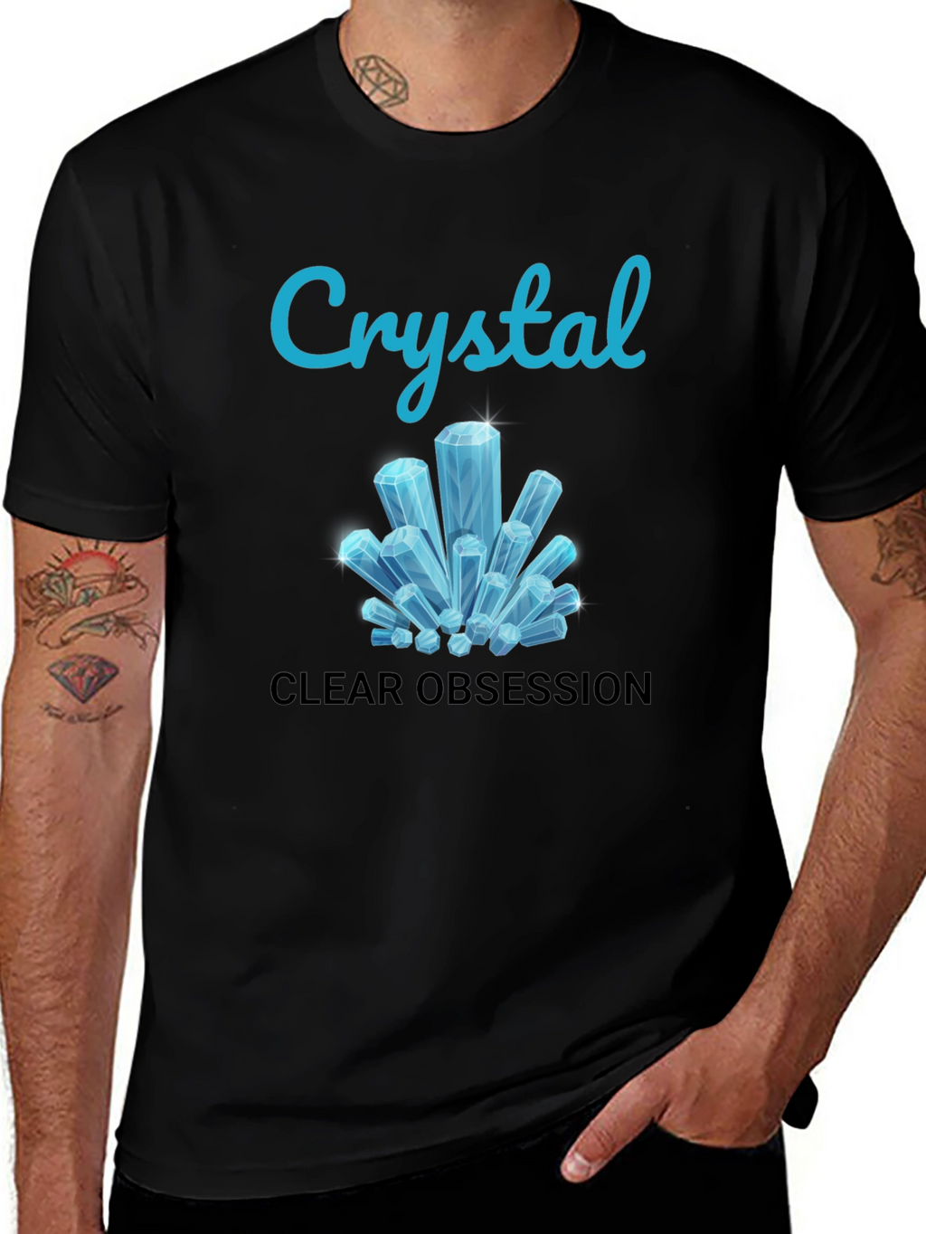 Crystal Clear Obsession Tee - Trendy Graphic Design