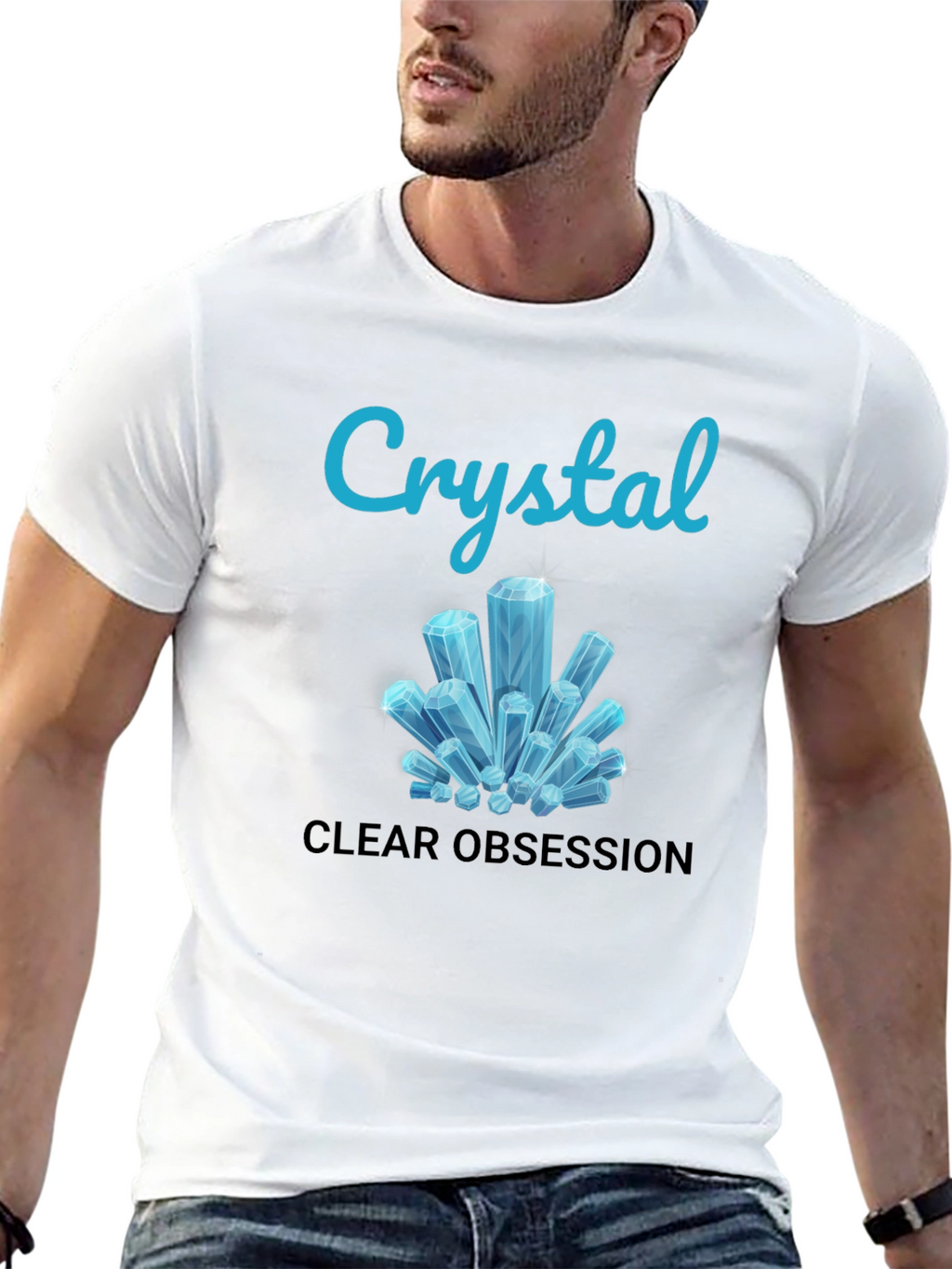 Crystal Clear Obsession Tee - Trendy Graphic Design