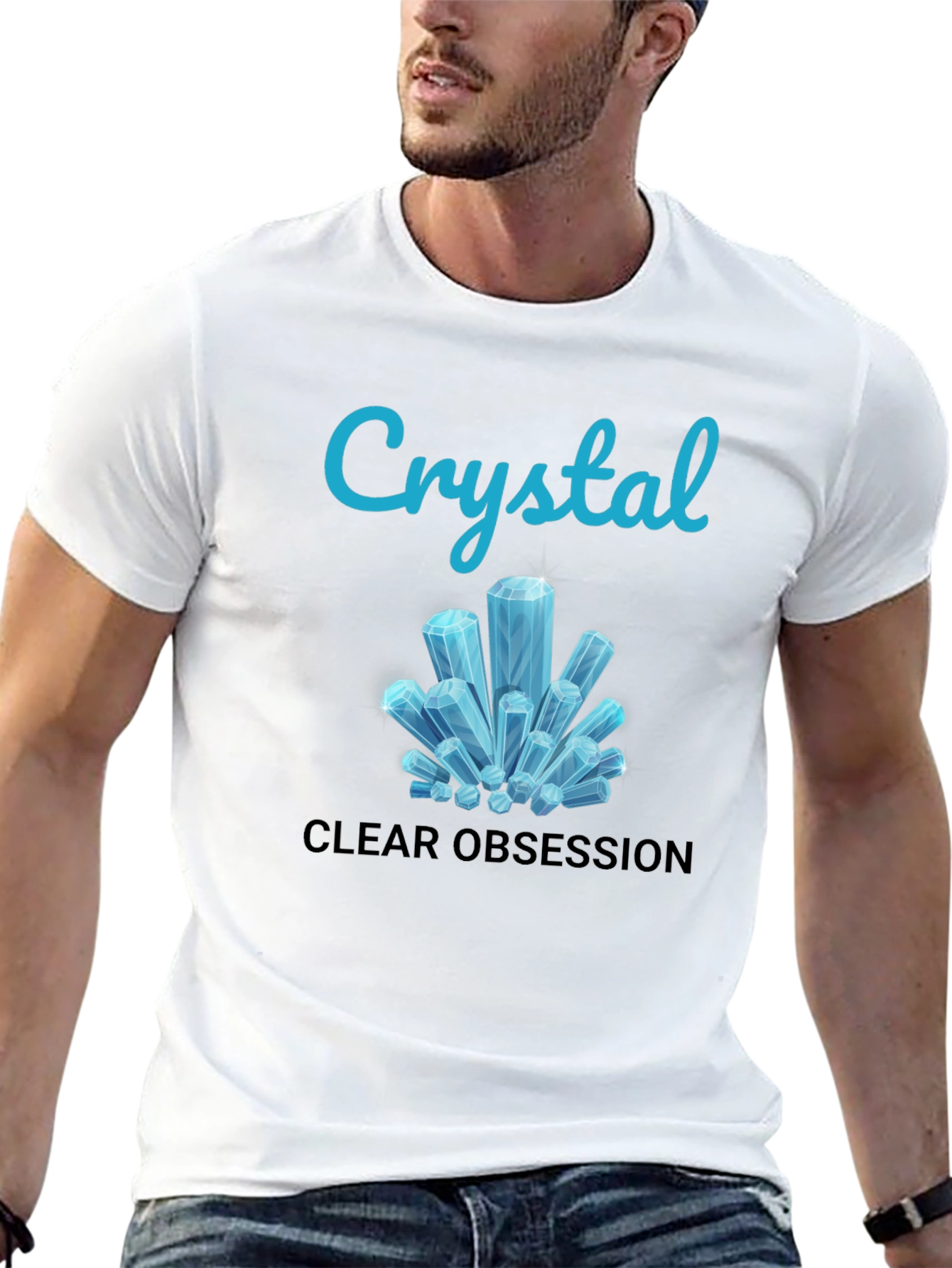 Crystal Clear Obsession Tee - Trendy Graphic Design
