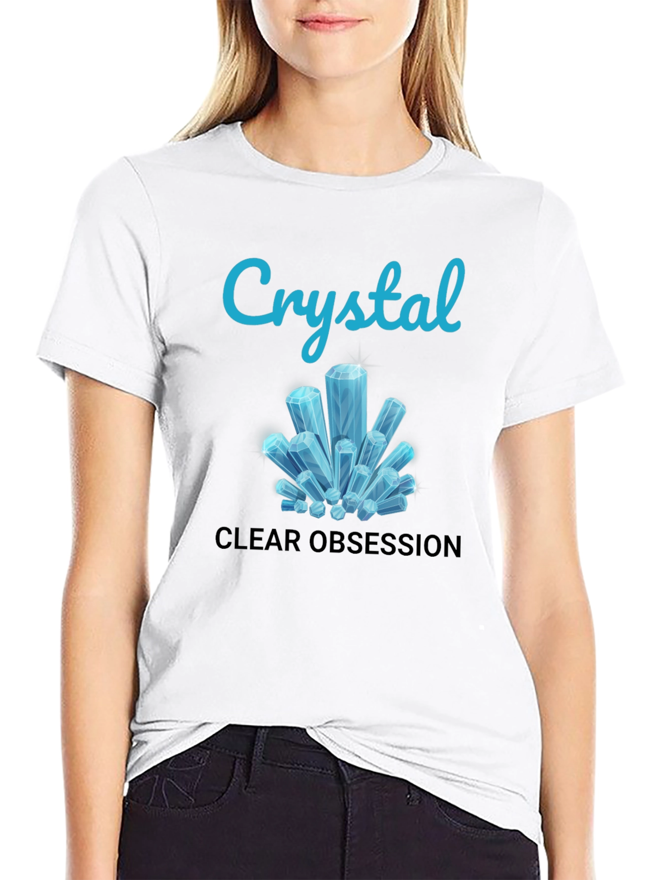 Crystal Clear Obsession Tee - Trendy Graphic Design