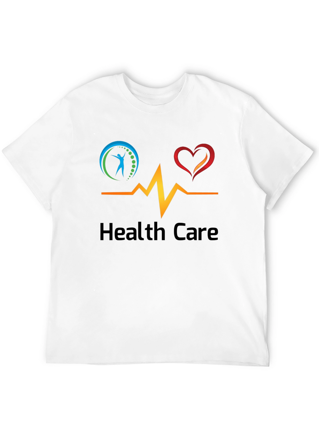 Health Care Graphic Black T-Shirt