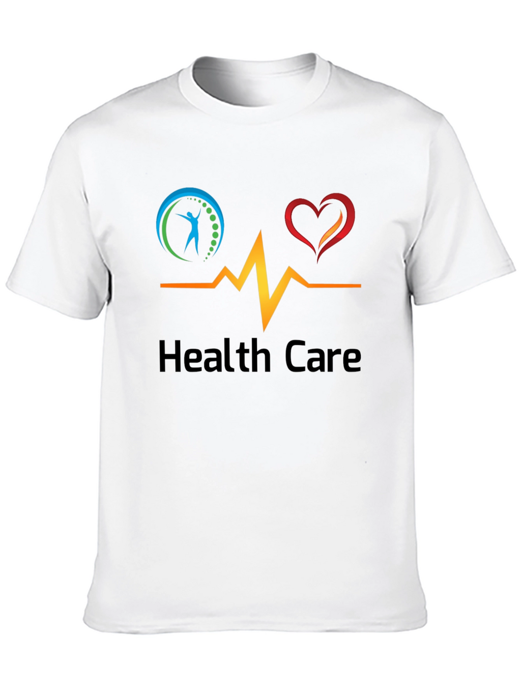 Health Care Graphic Black T-Shirt