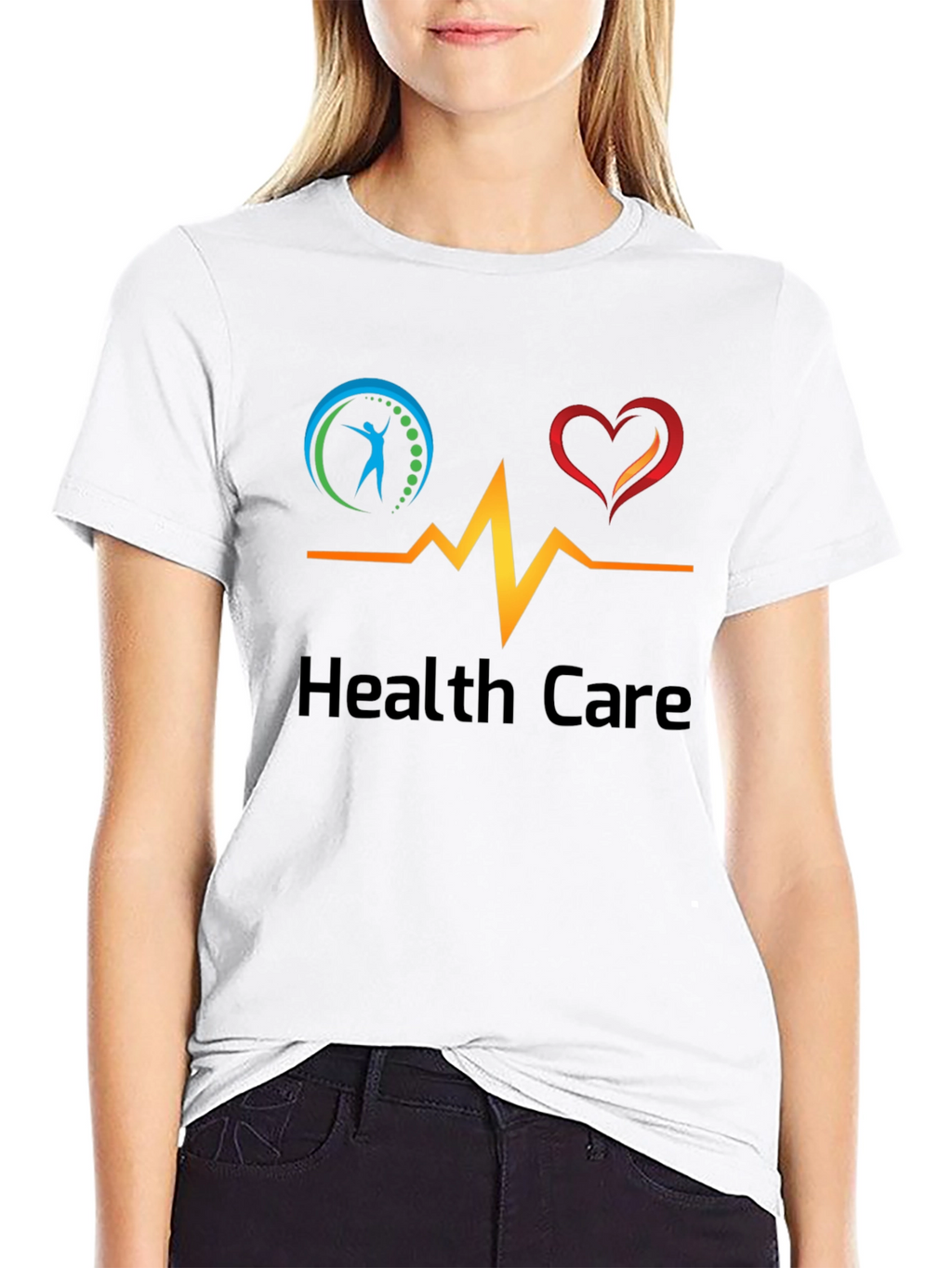 Health Care Graphic Black T-Shirt