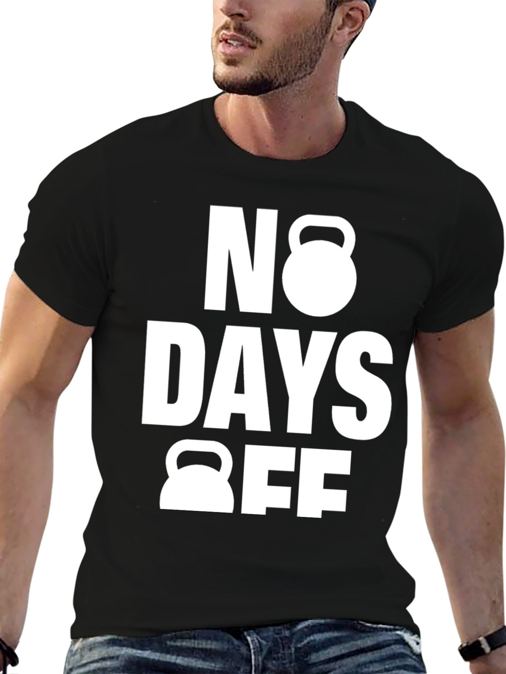 No Days Off Black Gym T-Shirt