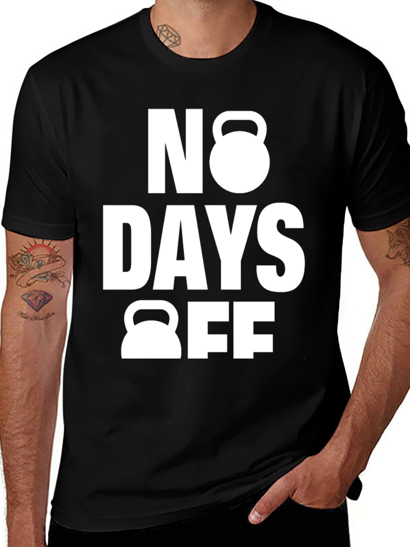 No Days Off Black Gym T-Shirt