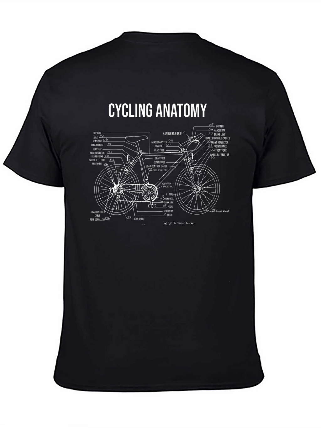 Cycling Anatomy Graphic Tee - Bike Lovers T-Shirt