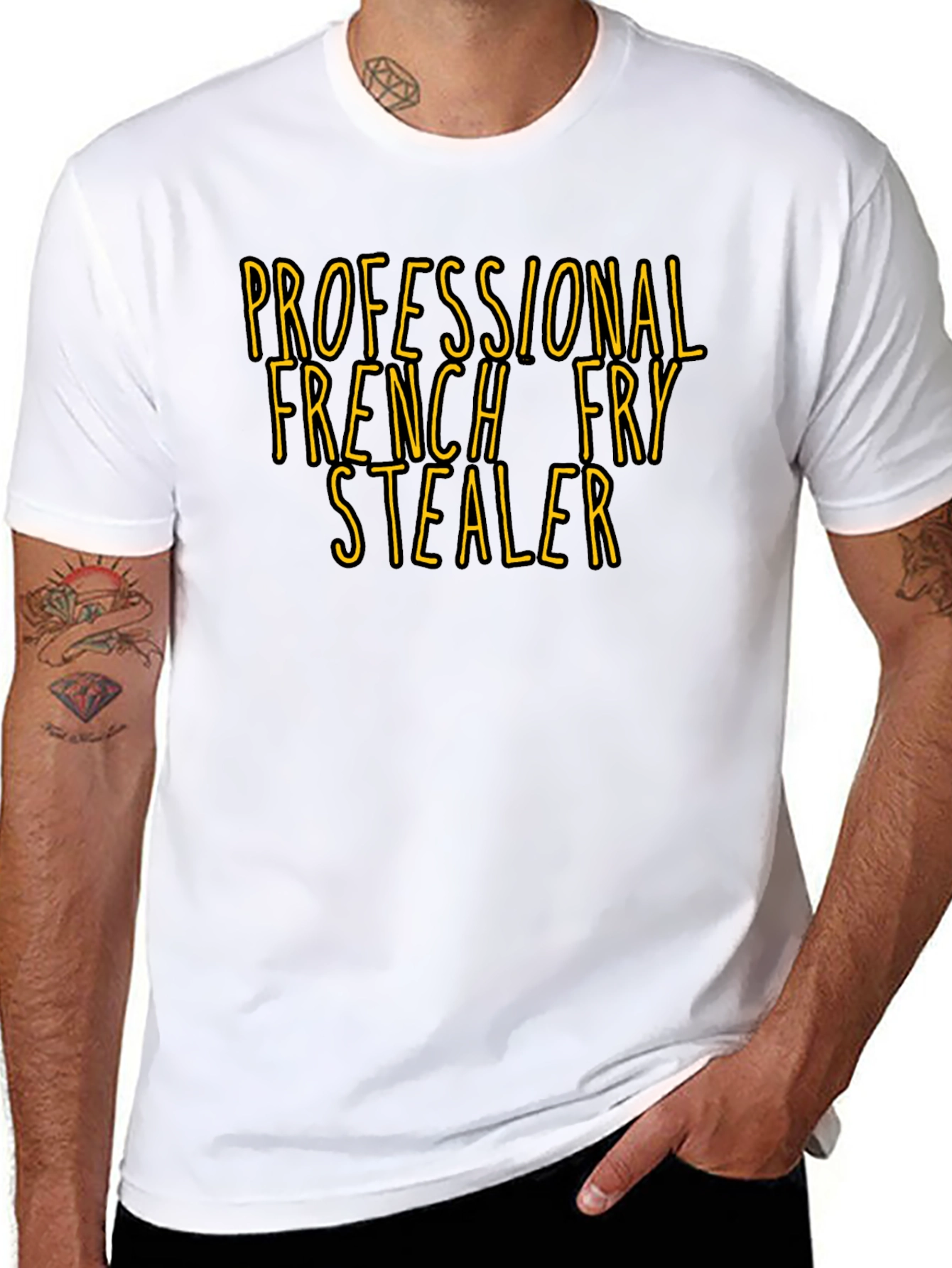 Professional French Fry Stealer T-Shirt - Funny Foodie Tee