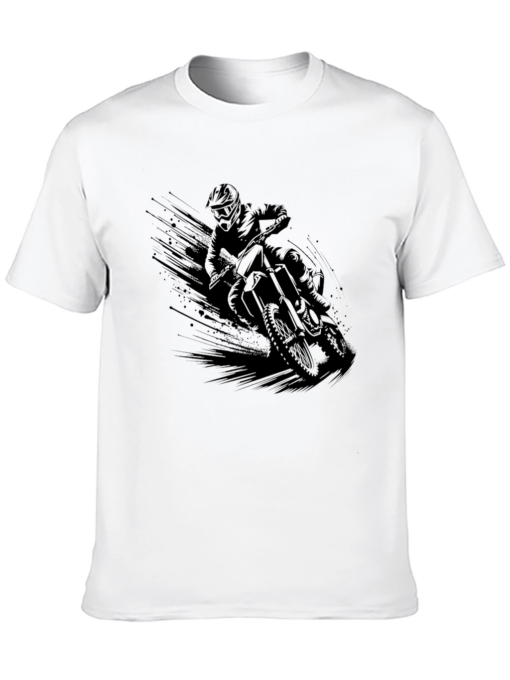 Motocross Rider Graphic T-Shirt - Black Cotton Tee