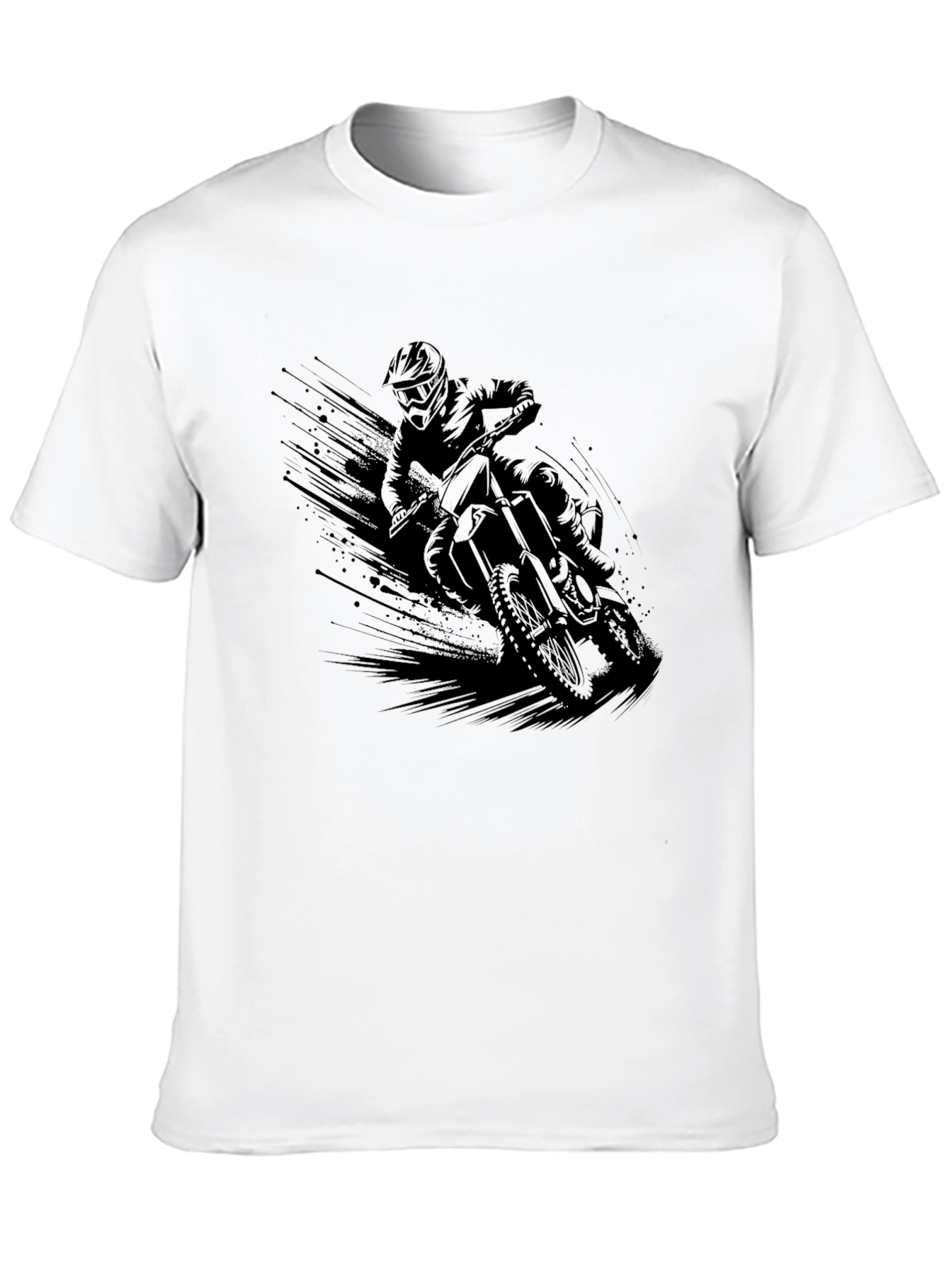 Motocross Rider Graphic T-Shirt - Black Cotton Tee