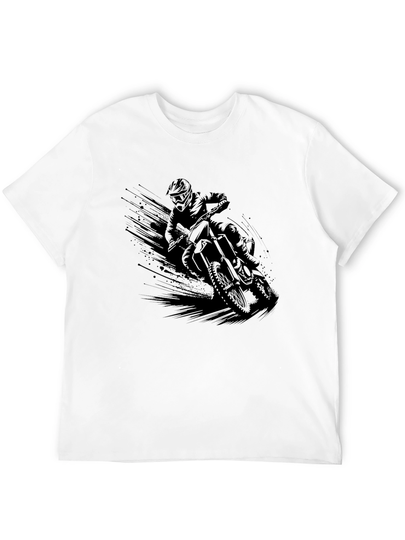 Motocross Rider Graphic T-Shirt - Black Cotton Tee