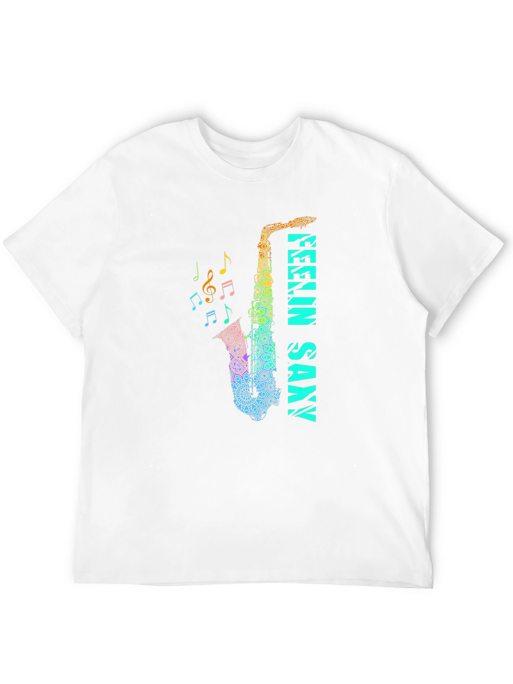Feelin Saxxy Black T-Shirt - Musical Instrument Graphic Tee